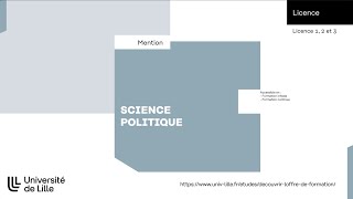 ULILLE  LICENCE  licence Science Politique [upl. by Odrude346]