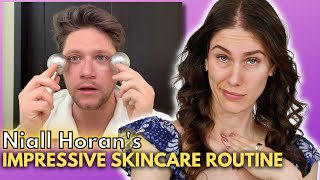 Esthetician Reacts to Niall Horans PRO 22 Step Skin and Hair Routine On Vogue Beauty Secrets [upl. by Patrick646]