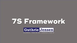 McKinsey 7S Framework  Explained by GuthrieJensen [upl. by Nylikcaj519]