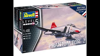 REVELL 148 PHANTOM FGR2 UNBOXING REVIEW [upl. by Aniram]