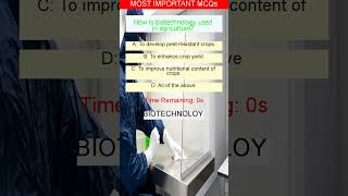 BIOTECHNOLOY MCQs  Daily MCQs  Competitive Exam MCQs [upl. by Avihs]