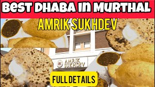 Amrik sukhdev dhaba  Sukhdev dhaba murthal Sukhdev dhaba menu price list  food review [upl. by Ytteb842]