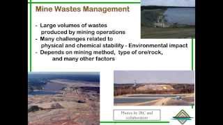 Dr Michel Aubertin Mine Wastes Management  RIME Part 1 [upl. by Leler]