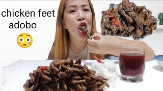 CHICKEN FEET ADOBO MUKBANG  BEST FILIPINO FOOD  MUKBANG PHILIPPINES [upl. by Airod]