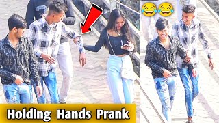 Holding Strangers Hand  Prakash Peswani Prank [upl. by Nikal]