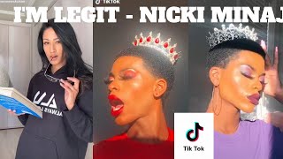 Im Legit  Nicki Minaj Tik Tok Compilation [upl. by Osnofla]