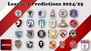 League 2 202425 Table Predictions [upl. by Yaniv]