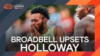 Broadbell 🇯🇲 beats world champion Holloway in mens 110m hurdles  Continental Tour Gold 2022 [upl. by Mindi]