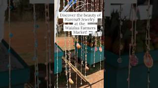 Meet jewelry vendor Harena9 Waialua Farmers Market Oahu farmersmarkethawaii hawaiivacation [upl. by Yeleen]