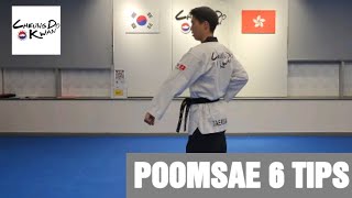 Taekwondo Poomsae 6 2024 Tips [upl. by Ogilvy]