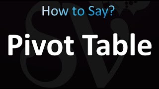 How to Pronounce Pivot Table correctly [upl. by Yvel]