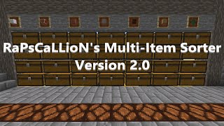 RaPsCaLLioNs MultiItem Sorter V2  Minecraft Java Edition 1144 [upl. by Alhsa]