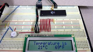 AVR ATMega16 Digital LCD Thermometer [upl. by Eleirbag]