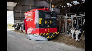 Triomatic batterypowered feeding robot  for automatic feeding of livestock [upl. by Everick]