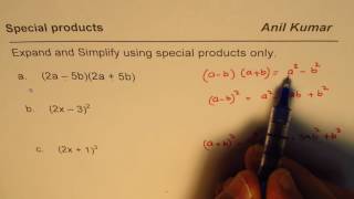 Expand and Simplify Special Products [upl. by Caitlin]