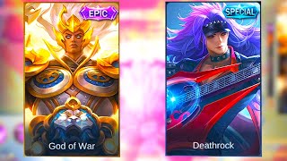 Martis Deathrock Skin VS God of War Skin  Mobile Legends Bang Bang [upl. by Butler]