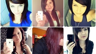 Meine HAARGESCHICHTE in 10 JAHREN mit 25 BILDERN Bob Blond Lila Extensions lange Haare [upl. by Eenot]