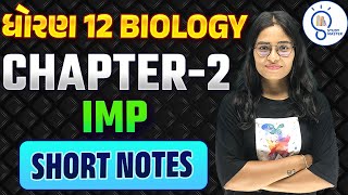 Std 12 Biology ch 2 Imp Short Notes  Short Notes of Biology Class 12 Chapter 2  by Sangita Maam [upl. by Kimberlyn968]