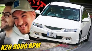 9000 RPM K20 Honda Accord Euro R  Nürburgring [upl. by Airdnala482]