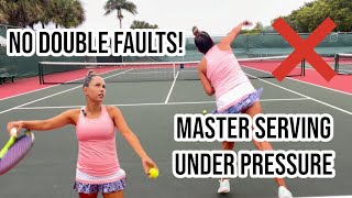 Dont Double Fault Again  Exercises to Serve Under Pressure [upl. by Ahsaekal809]