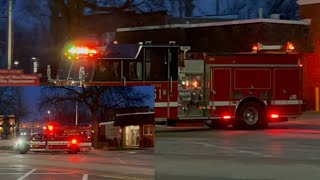 Des Plaines fire department ambulance 61 and Engine 61 responding ￼ [upl. by Ettenwahs]