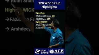 T20 World Cup Highlights  india worldcup currentaffairs sportsnews appsc tspsc  aceonline [upl. by Palladin]