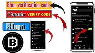 17 September Blum verification secret code  Blum verify code  Khpalwak Urmar  blum [upl. by Godbeare]