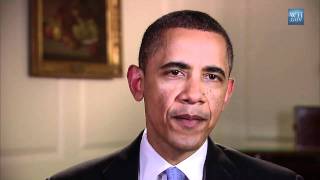 Obama Shows Off quotInsourcedquot US Products In Weekly Address [upl. by Izmar]