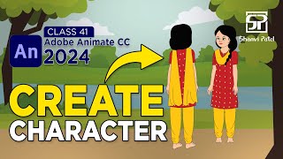 Adobe Animate CC 2024 Advance Level Import and Create Character  Learn 2D Animation [upl. by Daisey505]