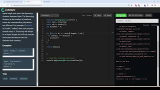 Coderbyte  Hamming Distance Easy  Solution with JavaScript [upl. by Aplihs]