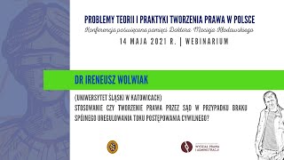 dr Ireneusz Wolwiak  Problemy teorii i praktyki tworzenia prawa w Polsce [upl. by Trescott]