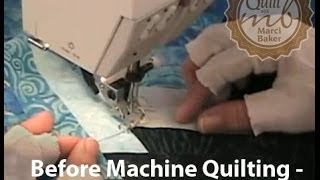 Before Machine Quilting  Pull the Thread Up [upl. by Orlov]