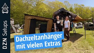 Dachzeltanhänger mit vielen Extras I DZN Setup Insignia mit Vickywood Dachzelt auf Campinganhänger [upl. by Nenad793]