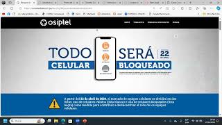 Osiptel bloqueará celulares desde el 22 de abril  Perú RENTESEG [upl. by Ariat]