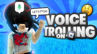 GIRL VOICE TROLLING IN ROBLOX 😩💖 [upl. by Mayor]