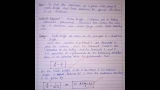 To find the resistance of a given wire using meter bridge and hence determine specific resistance [upl. by Etnaed]