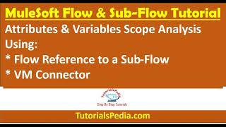 MuleSoft Flow amp SubFlow Tutorial  Attribute amp Variable Scope with Flow Reference amp VM Connector [upl. by Ennyletak]