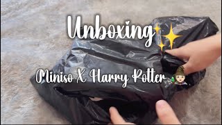 UNBOXING MINISO X HARRY POTTER 1  VIA ONLINE SHOP MINISO INDONESIA ✨ [upl. by Anjali]