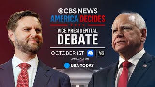 Watch CBS News Vice Presidential Debate simulcast [upl. by Eelame]