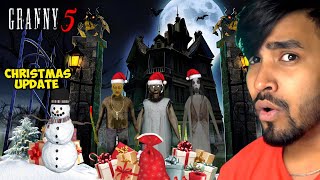 GRANNY 5 CHRISTMAS UPDATE  TECHNO GAMERZ GRANNY 5  TECHNO GAMERZ GRANNY 5 ESCAPE [upl. by Eitnom]