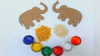 Simple Elephant Wall Hanging Making With Cardboard  Best Out Of Waste  Suja Arts Gallery [upl. by Manolo]