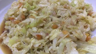 Ginisang Repolyo Vegetable Recipe Panlasang Pinoy [upl. by Hashim]