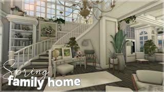 Bloxburg  Realistic Elegant TwoStory Spring Family Home  Roblox  House Build [upl. by Ettenowtna496]