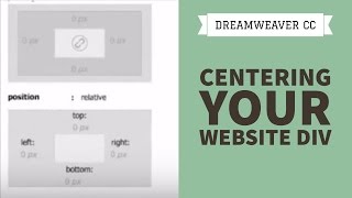 Centering your website div in Dreamweaver CC 2434 [upl. by Nebe]