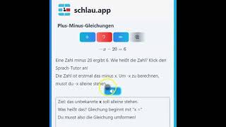 Mathe trainieren für die BBRPrüfung lineare Gleichungen PlusMinusUmstellen üben mit schlauapp [upl. by Liliane969]