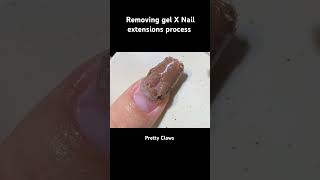 removing gel nail extensions gelnails nailtutorial manicure shorts [upl. by Edveh940]