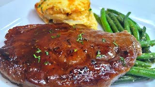 HONEY GARLIC GLAZED STEAK  recipe [upl. by Lower]