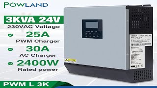 3kva Solar Inverter 24V 220V Hybrid Inverter Review [upl. by Aitnuahs721]