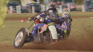 1000cc Sidecar Racing  Dalton Barracks Grasstrack Action [upl. by Lilak663]