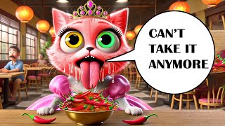 Kitten Princess Eating at the world’s SPICIEST Restaurant 🥵💣 [upl. by Seligman]